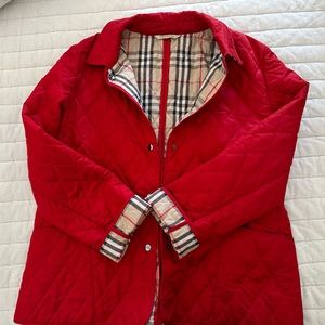 Burberry, extra-large, quilted coat.